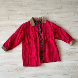 Vintage corduroy plaid tartan jacket